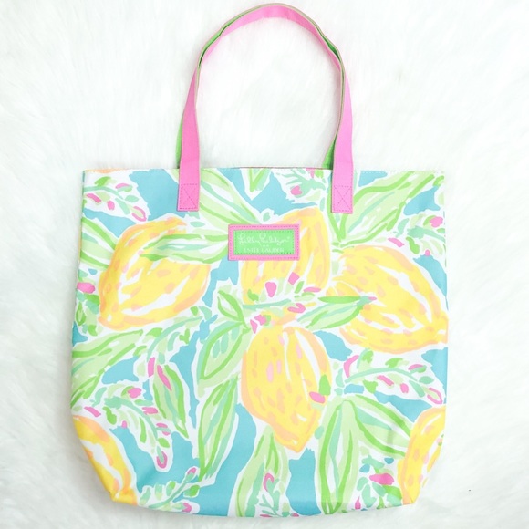 Lilly Pulitzer Handbags - Lilly Pulitzer for Estée Lauder Lemon Tote Bag